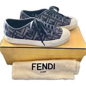 Fendi Domino Women's EU 39 FF Motif Jacquard Sneakers Unisex UK 6